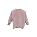 Winter Factory Price Sweaters Fuzzy Warm Hem Split Custom Design Girls Solid Knit Sweater Children Girl